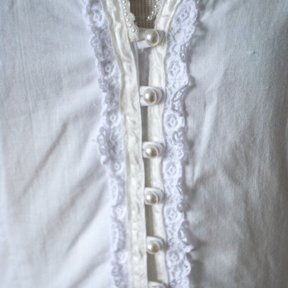 Gunne Sax White Midi Dress - Picture 7 of 8